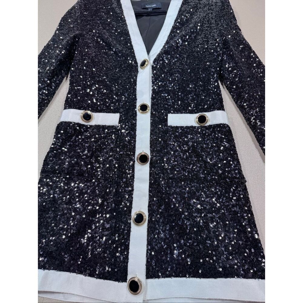 Ronny Kobo Lanalia sequin two-tone V-neck mini dress *note - Picture 7 of 15